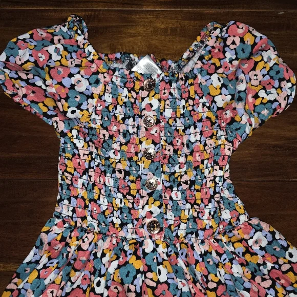 Vince Camuto Floral Girls Flutter sleeve Dress - Multicolor Sz 8 NWOT - Picture 3 of 7